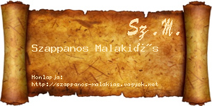 Szappanos Malakiás névjegykártya
